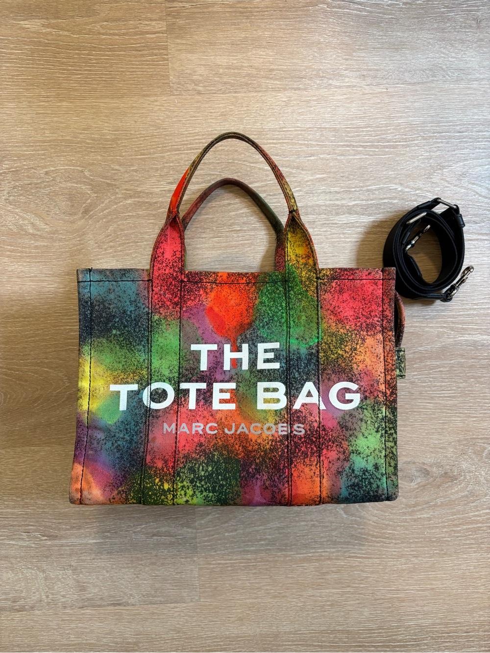 Medium Marc Jacobs Neon Rainbow Splatter 🫟 The Tote Bag